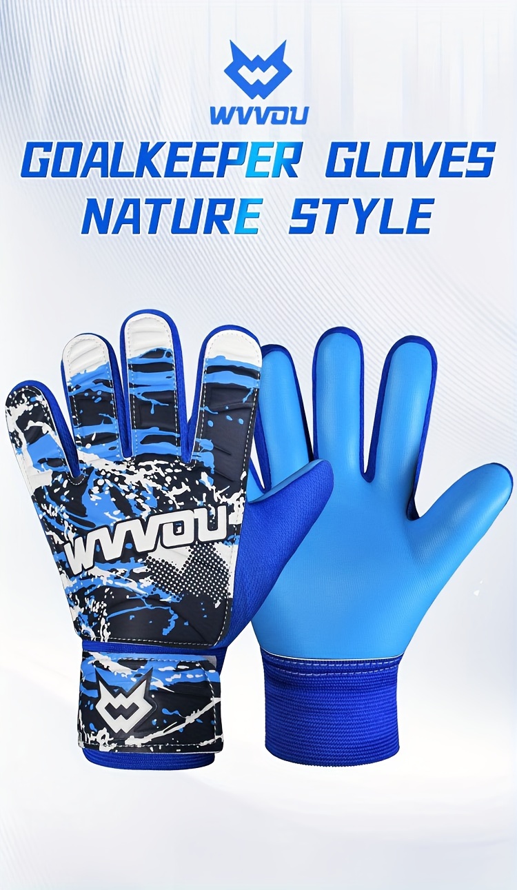 Without finger protection, Football goalkeeper gloves, colored style goalkeeper gloves, strong grip, non sliding football gloves