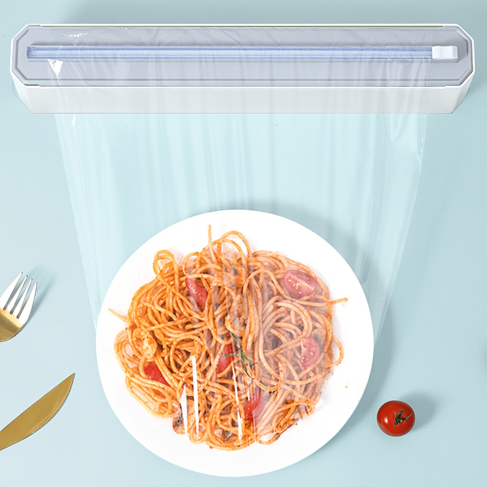 (random Models) Cling Film Cutter, Reusable, Sliding Cutter With Cling Film Dispenser, For Kitchen Restaurant, Supermarket, Home Kitchen Supplies