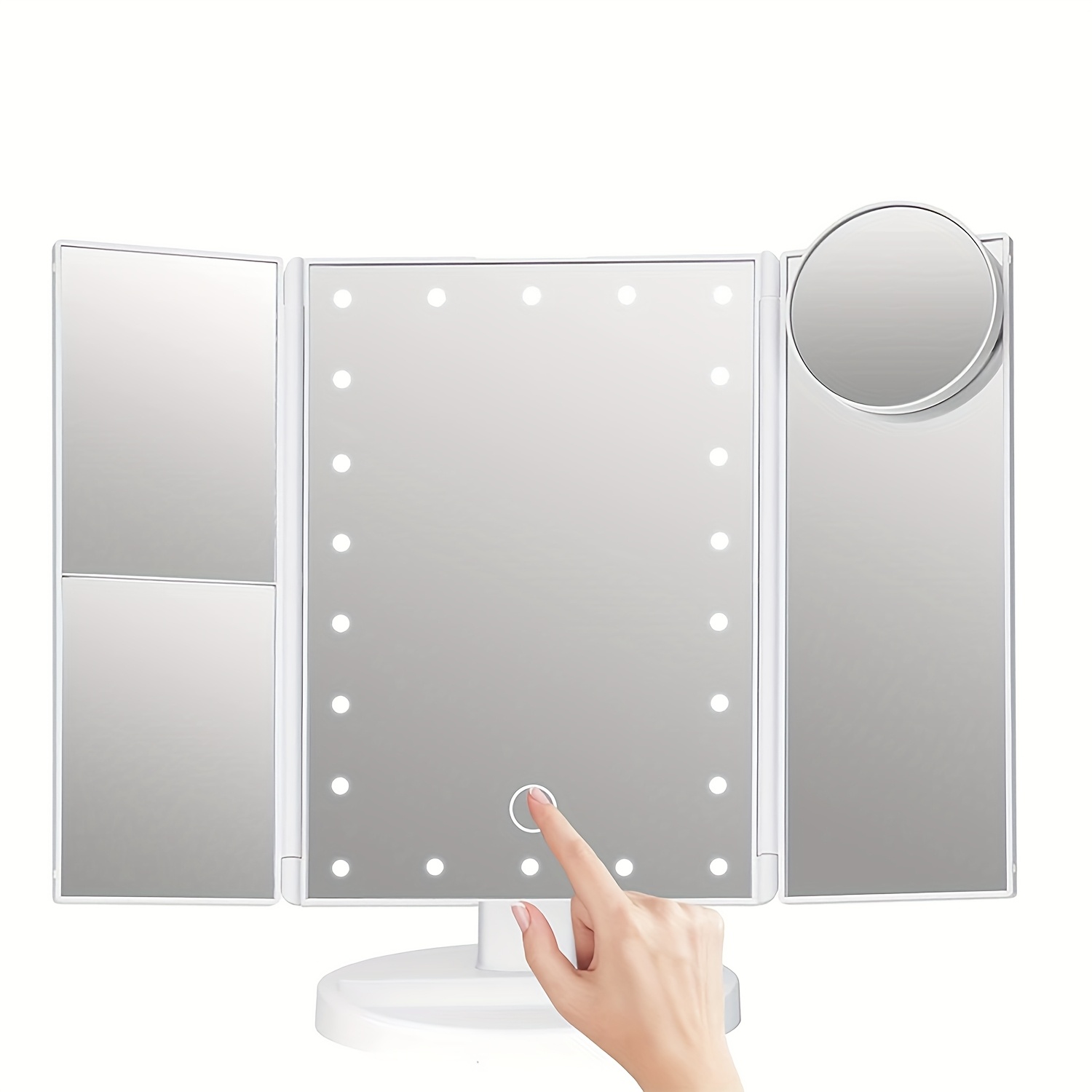 

1pc Led Makeup - , , , Plastic Frame, Usb , Unscented - Portable For & Use - For