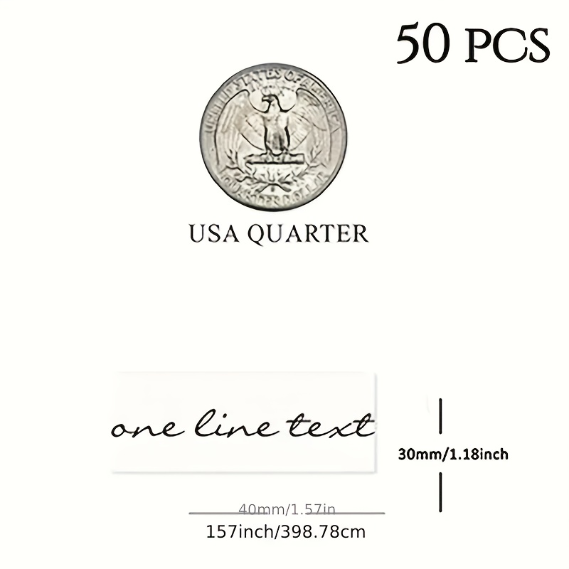 50pcs Custom Golden Font Rectangular Labels - Waterproof Transparent Vinyl Name Stickers For Daycare & Schools, Personalized 40x30mm Tags