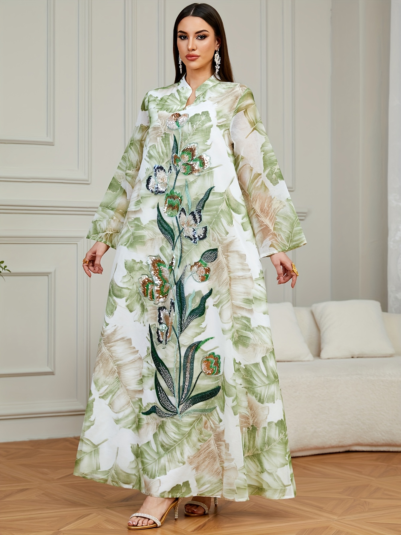 green emerald velvet dress Luxury Moroccan Kaftan Ivory Evening Dresses for Women Wedding Party  Elegant Long Sleeve Muslim Arabic Formal Dress  Jill Wish