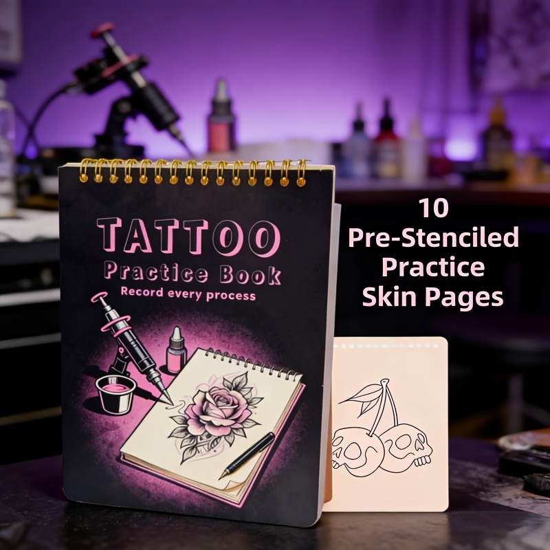 E-shop 10 Stück leere Tattoo-Übungshaut, weich, doppelseitig, glatte Textur, Tattoo-Übungshaut für Tattoo-, geeignet für