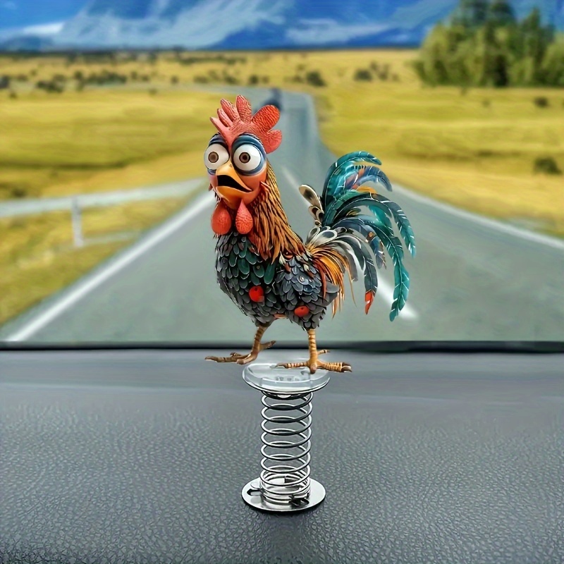 

Acrylic Chicken Car Ornament - Perfect Gift For , Decor For Bedroom & Living Room, & Swinging Design Chicken Decor