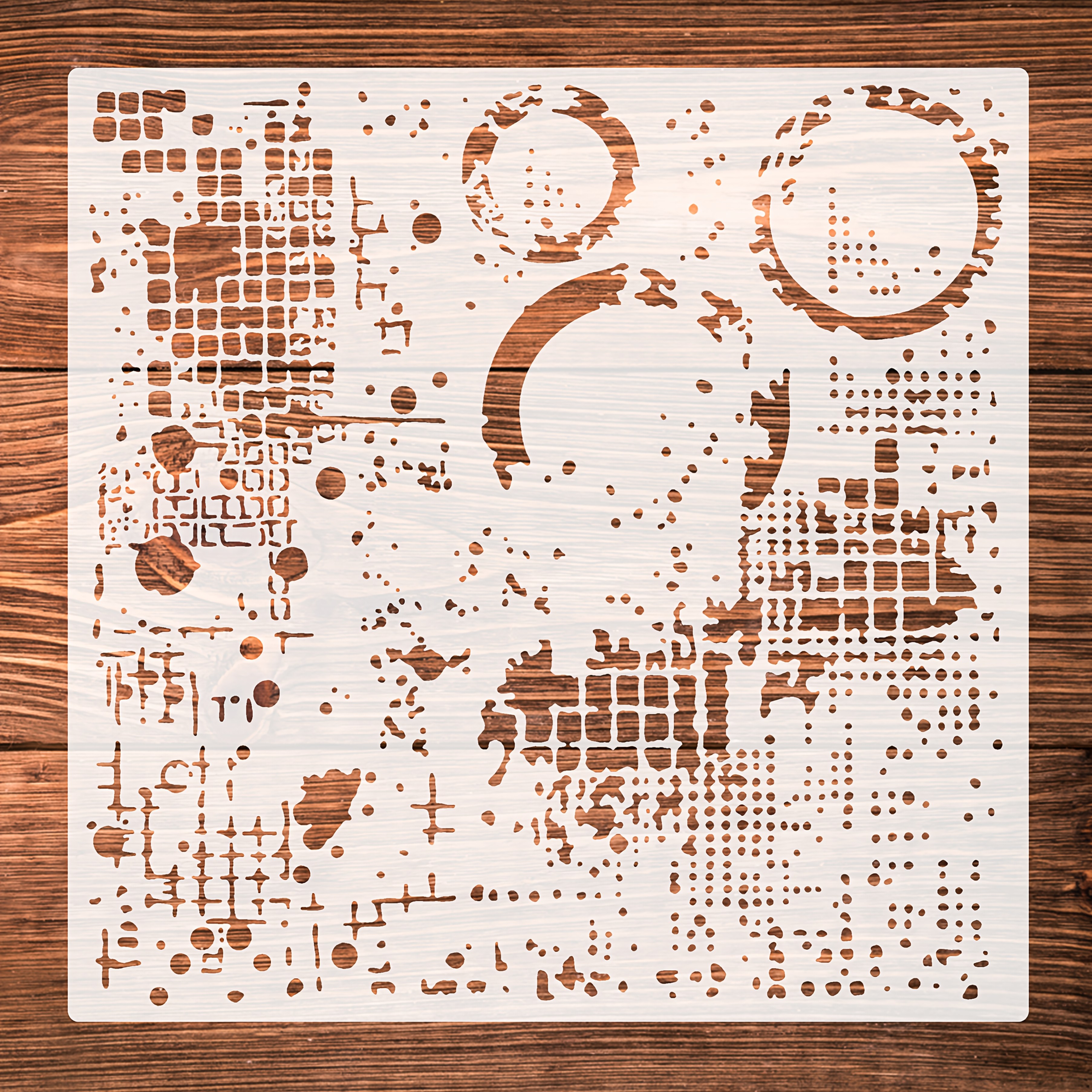 abstract geometry stencil set large washable reusable template 7 87 x7 87 to   with contemporary   on furniture walls and diy crafts