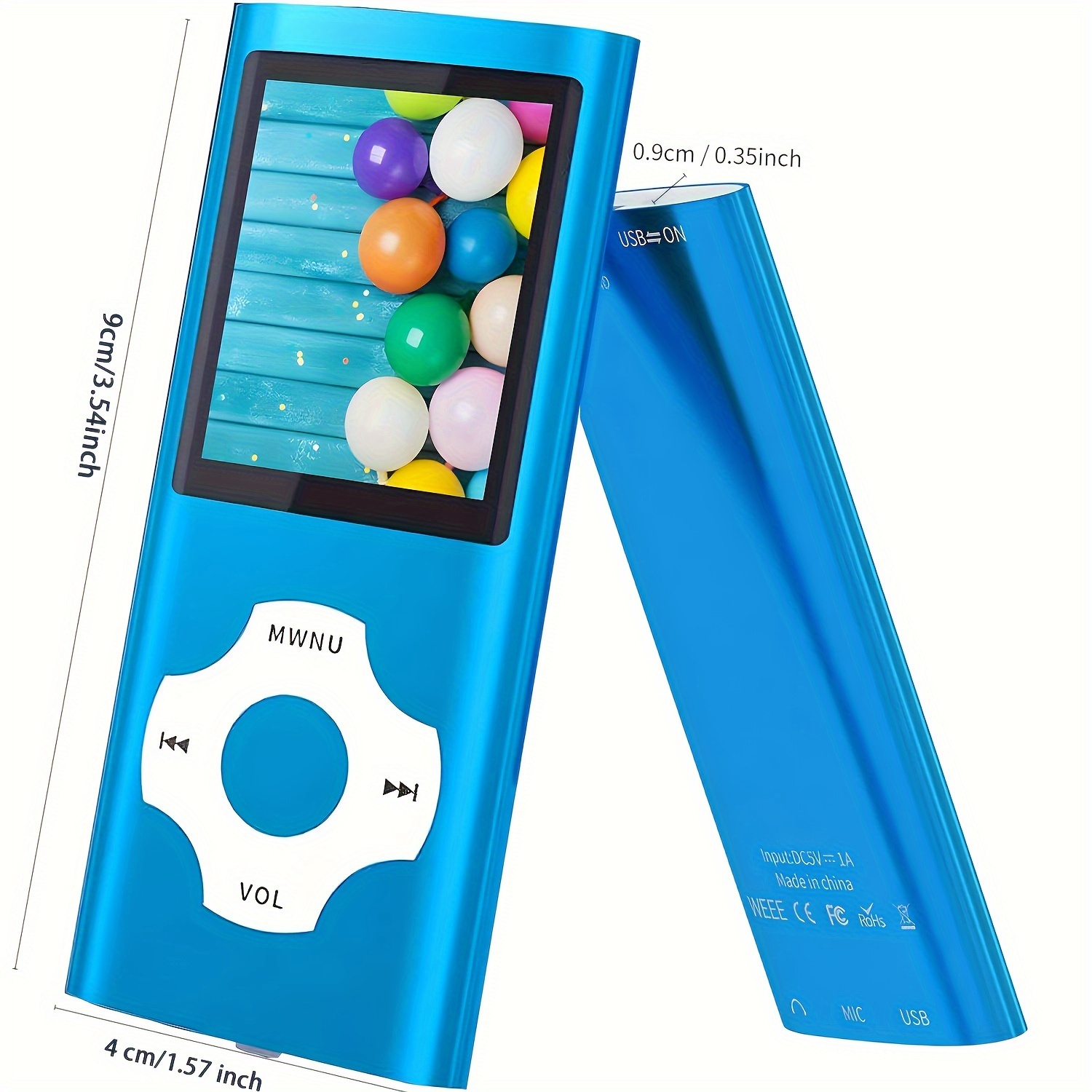 mp3 mp4 player music player with a 8 gb memory card portable   player   record fm   book reader photo   1 8 lcd blue 1