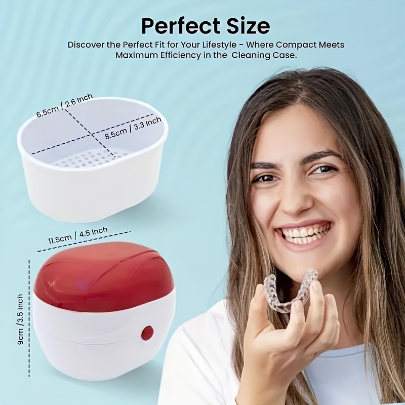 

Automatic Denture , Portable Retainer , Denture Box With Filter, Easily Clean And Protect Dentures, Braces And Retainers, The Most Thoughtful Gift For Parents