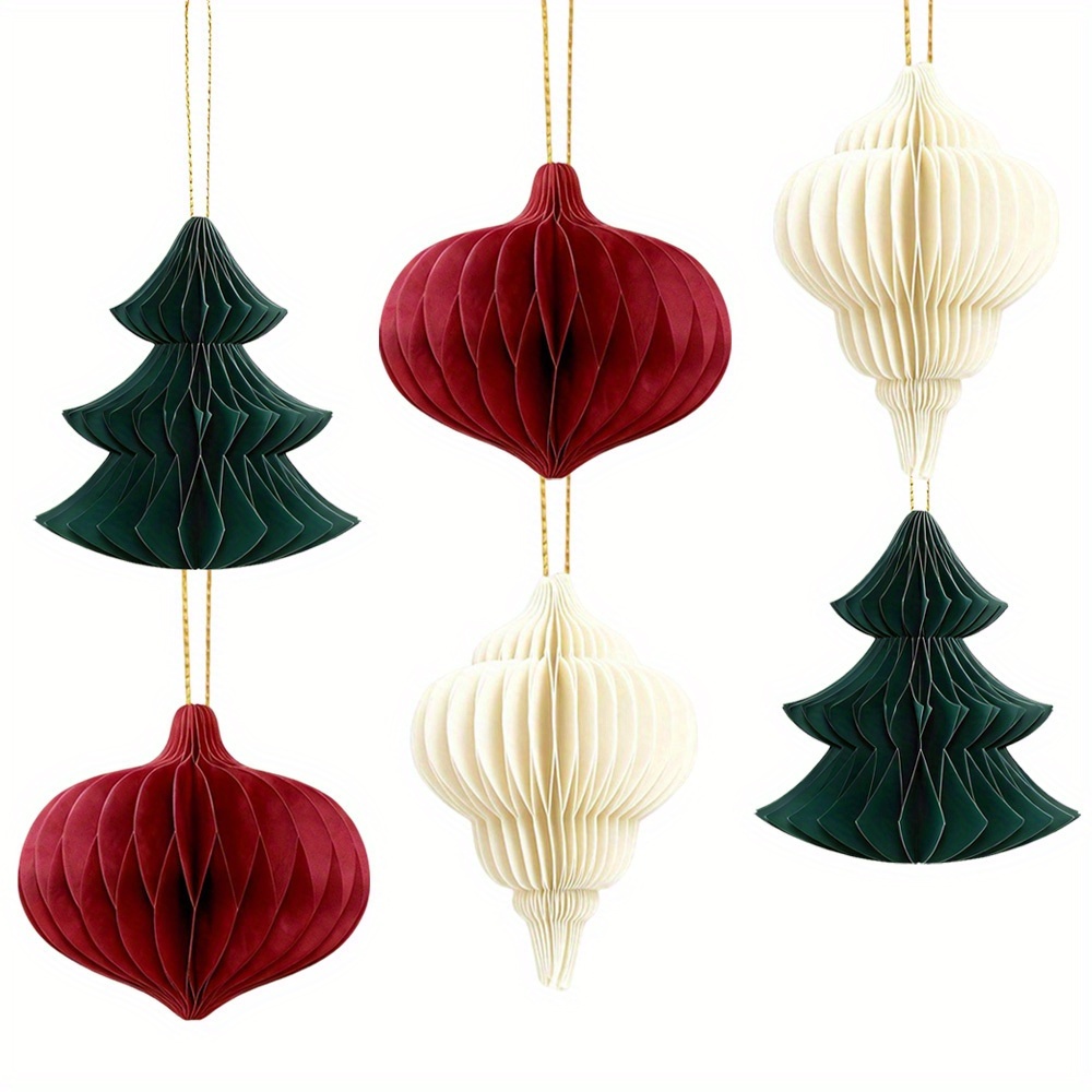 6 Christmas And New Year Decorative Ornaments