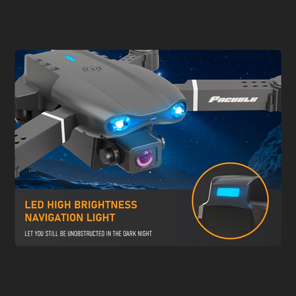 FACEGLE E99 Lekki Dron z Inteligentnym Hoverem, Zdalnie Sterowany, Podwójna Kamera, Quadcopter, Obsługa Wi-Fi, Bateria Litowa 500mAh, Niedrogi, dla Początkujących, Prezent na Boże Narodzenie, Halloween, Dron Dji, Dron z em do Ładowania, Mini Dron