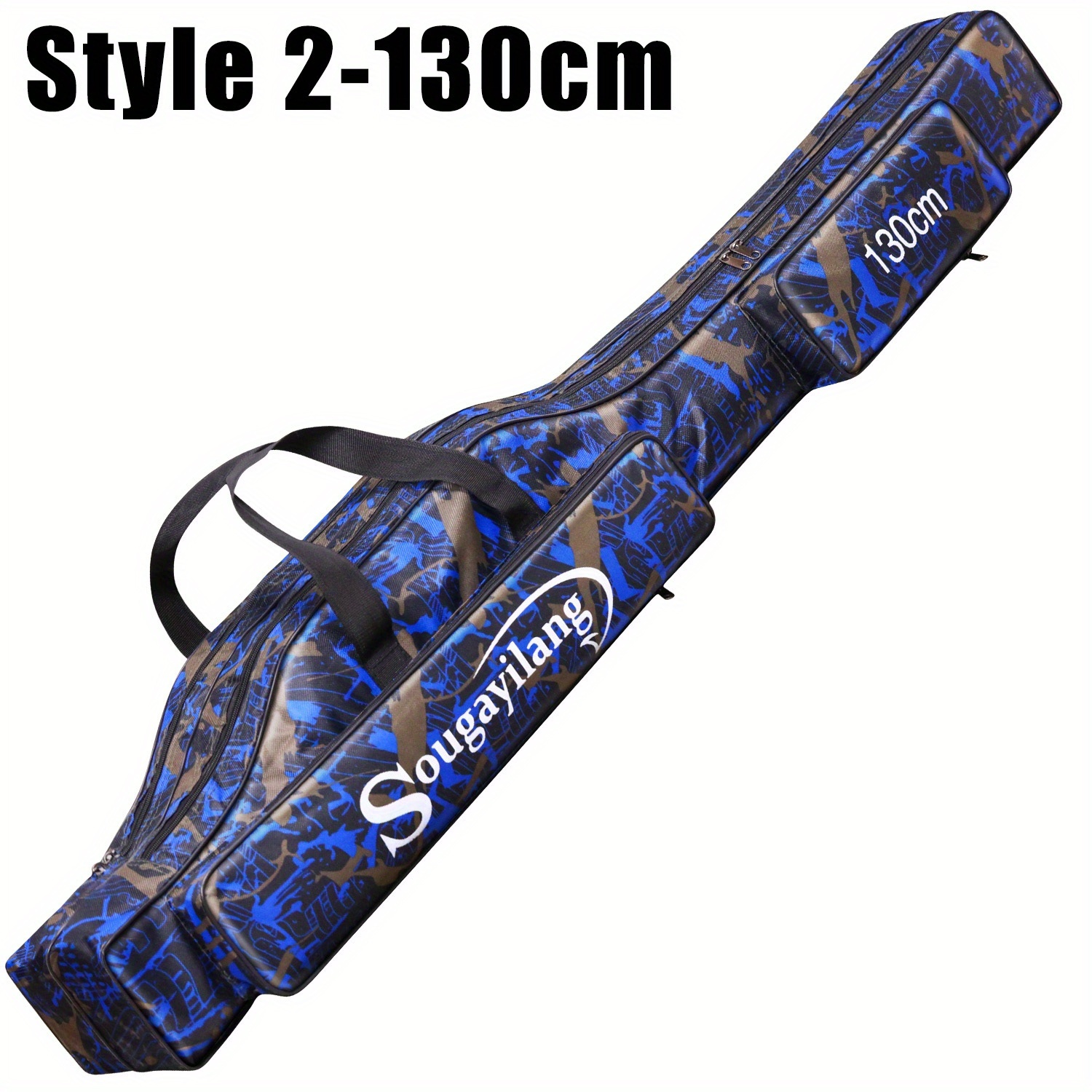 Image of Sougayilang Fishing Gear Organizer Bag, 3 Sizes (22.6"/"/51.2"), Portable Rod, Reel, And Tackle Storage Bag, Travel Carry Case, Durable Double-layer Large Capacity Fishing Cover Bag