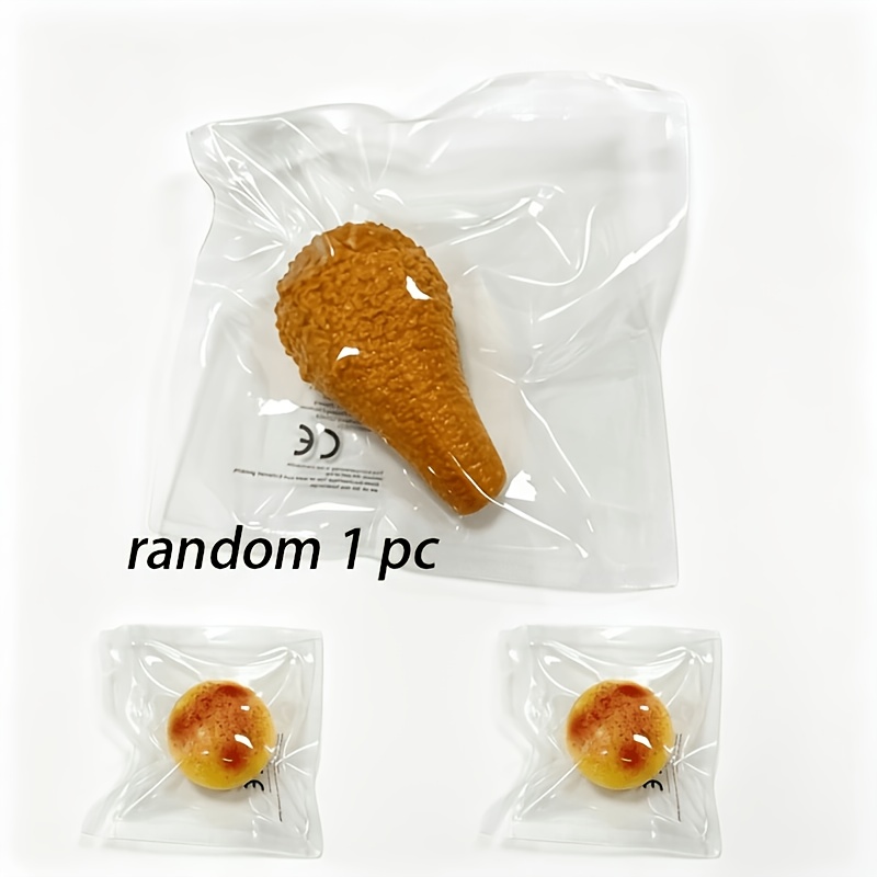 Image of 1pc Educational Science Toy, Fun Fried Chicken Leg Simulated Food Toy, Stretchable & Squeezable Toy, Kids Gift, Christmas & Halloween Present, Random Color