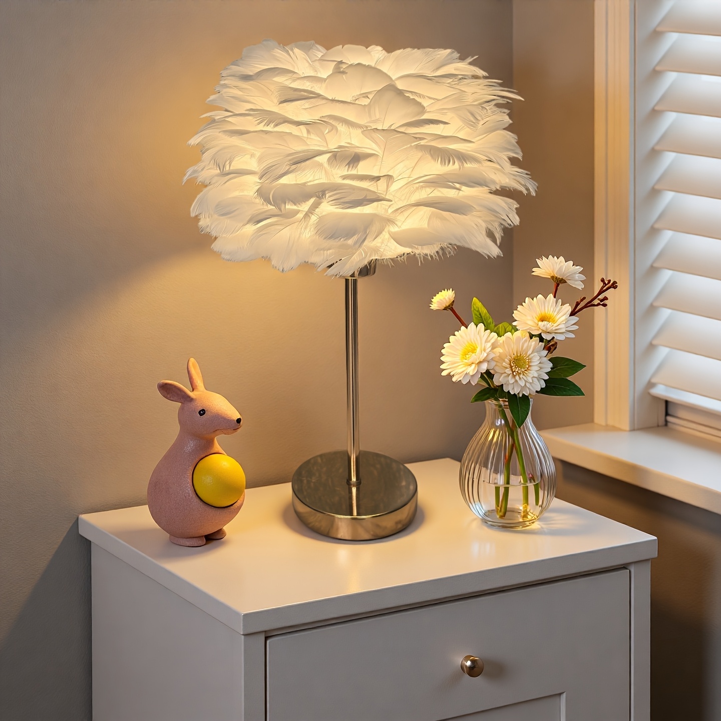 artificial table lamp golden stand suitable Temu Bahrain