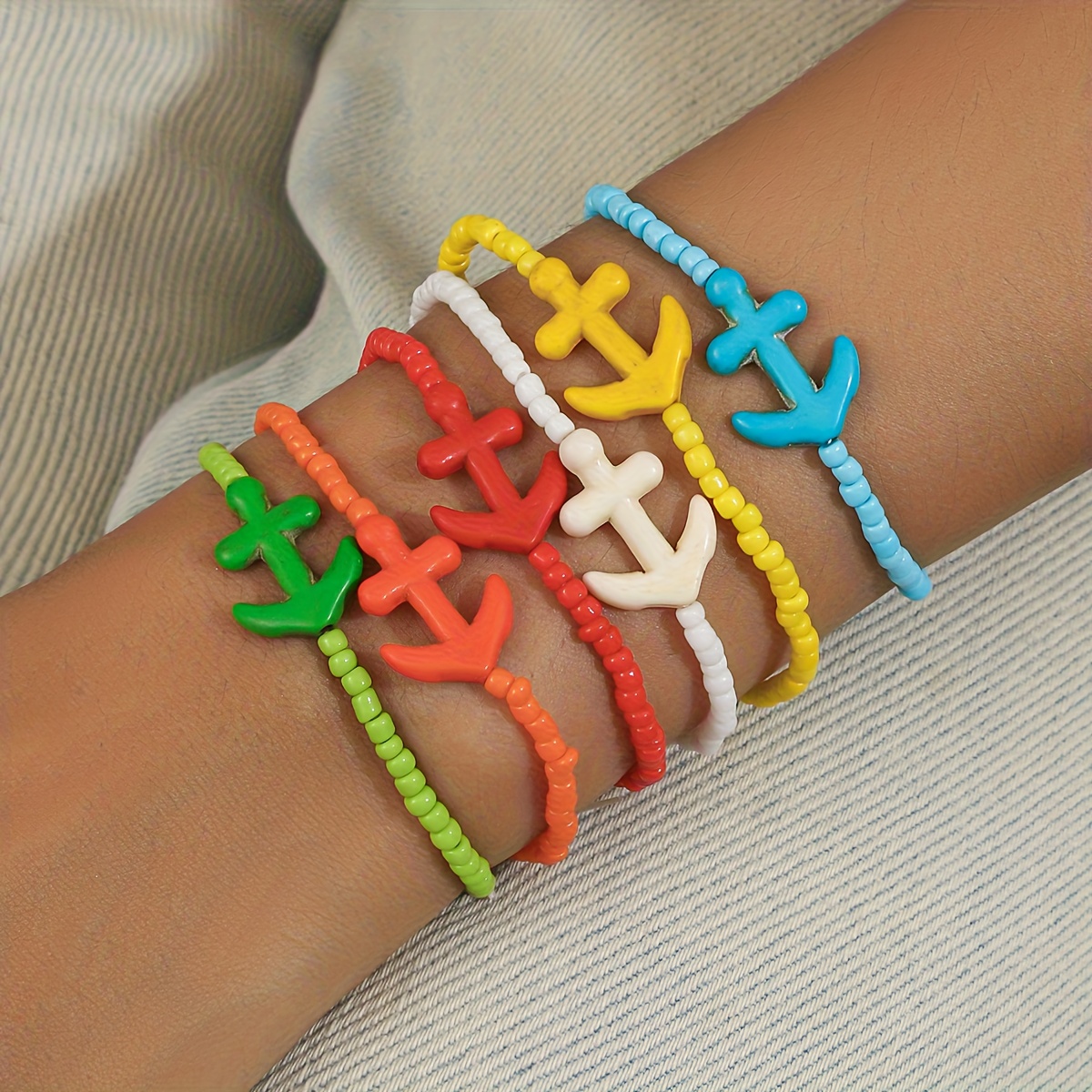 6/7/8pcs Bohemian Style Fake Bracelet Set for Women