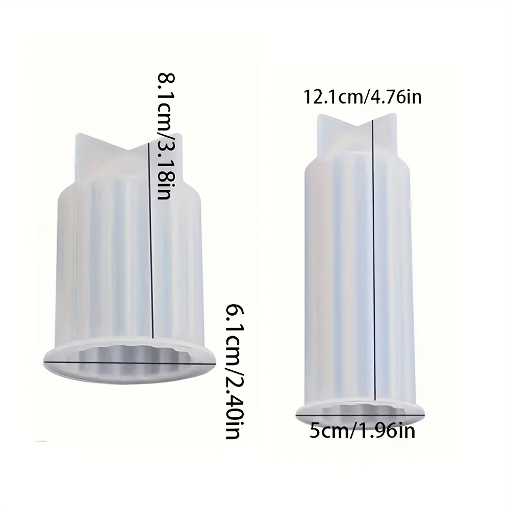 Image of 2pcs/set Silicone Candle Molds For Candle Making, 3d Striped Cylinder Silicone Mold For Resin Plaster Casting, Diy Crafts For Table Decoration