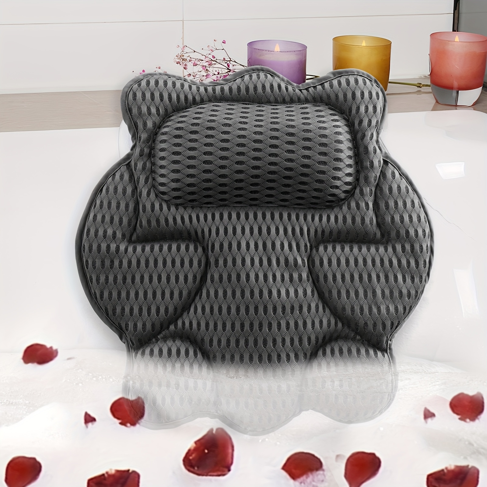 TEMU Autumn And Winter Bath Tub, Machine Washable Fabric For Shoulder & Back Support, Soft Comfortable Bath Accessories, Bath Accessories, Bath, Bath