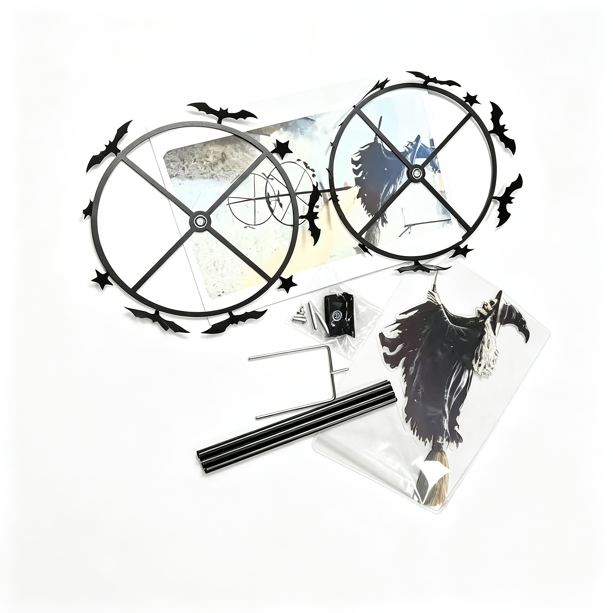 TEMU [2.5d] Halloween Magic Garden Windmill, Halloween Windmill Garden Pole Outdoor Decoration, With And , Weird Halloween Courtyard Windmill, Funny