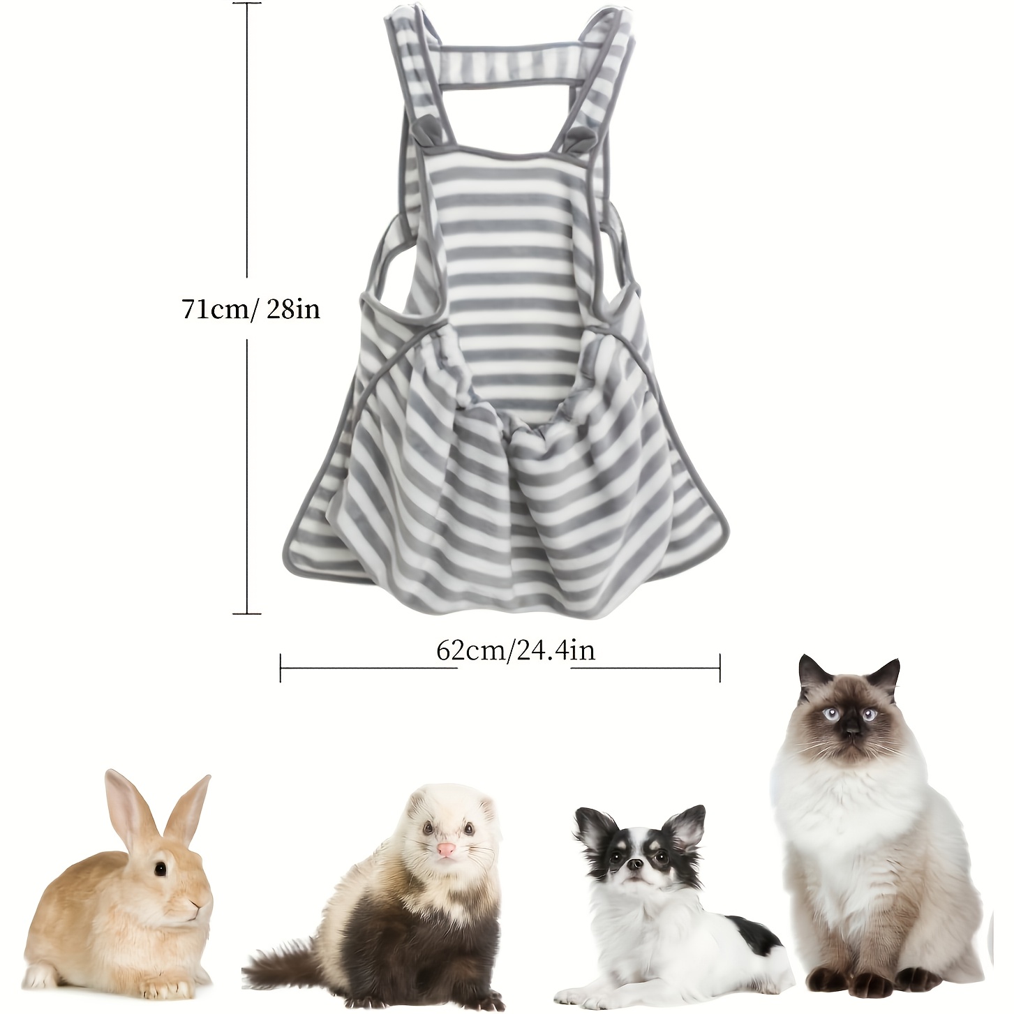 Soft And Breathable Small Pet Handbag with Suspenders, Designed for Hands-Free Use, Suitable for Small Dogs, Cats, Ferrets, And Rabbits