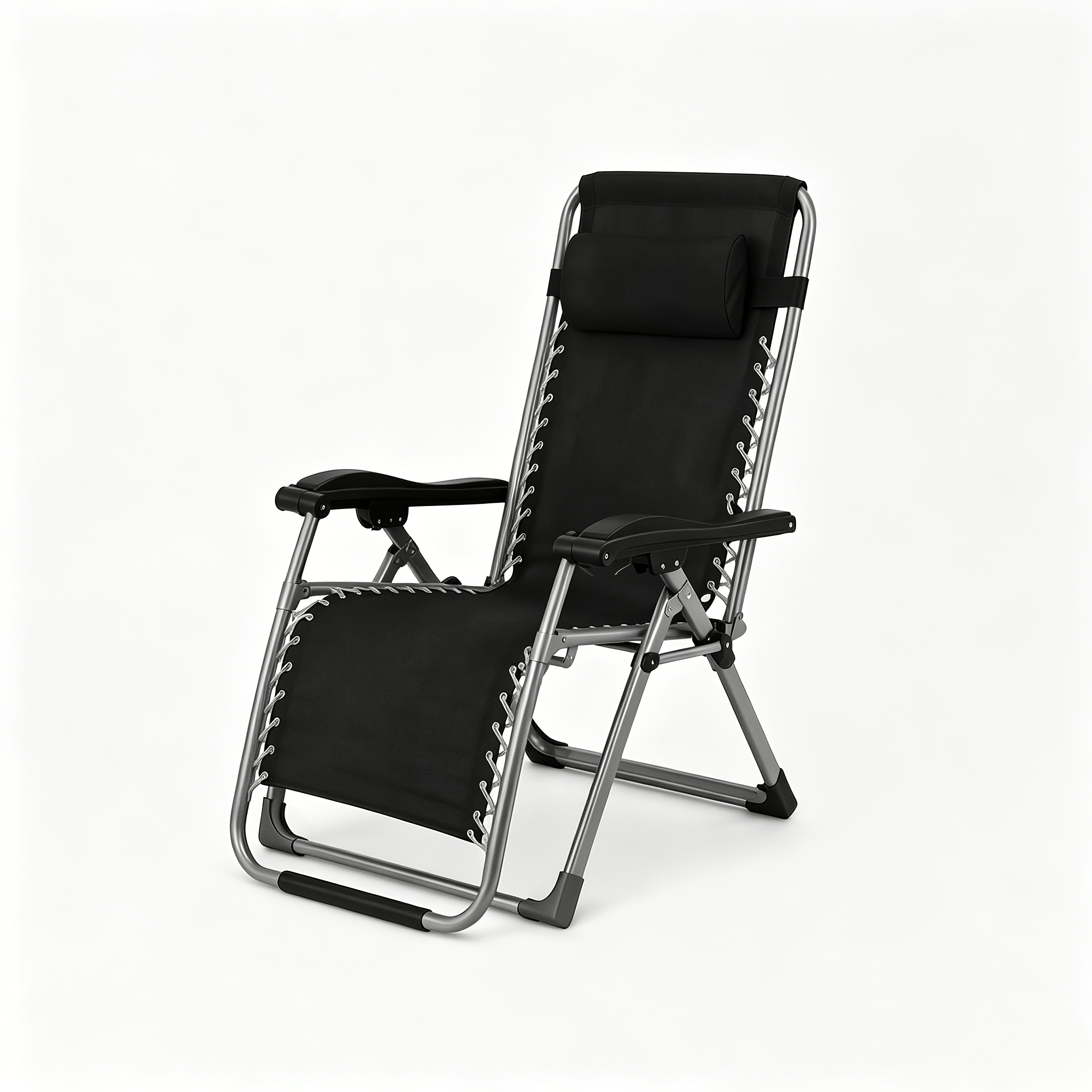 Portable Garden Seating, Reclining Lounge Chair Featuring A Detachable Cushion, Cup Holder, And Protective Cover, Adjustable Anti-gravity Chair With Locking Mechanism And Footrest