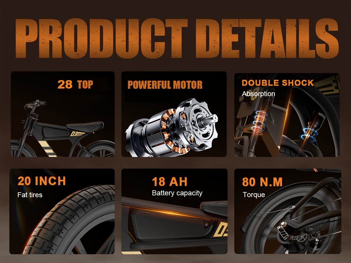 hardcore off road electric bike featuring a full suspension system and hydraulic brakes to         with 20 x4 0 wide tires and a 48v 18ah battery for     miles of range this   all terrain   Product details 1