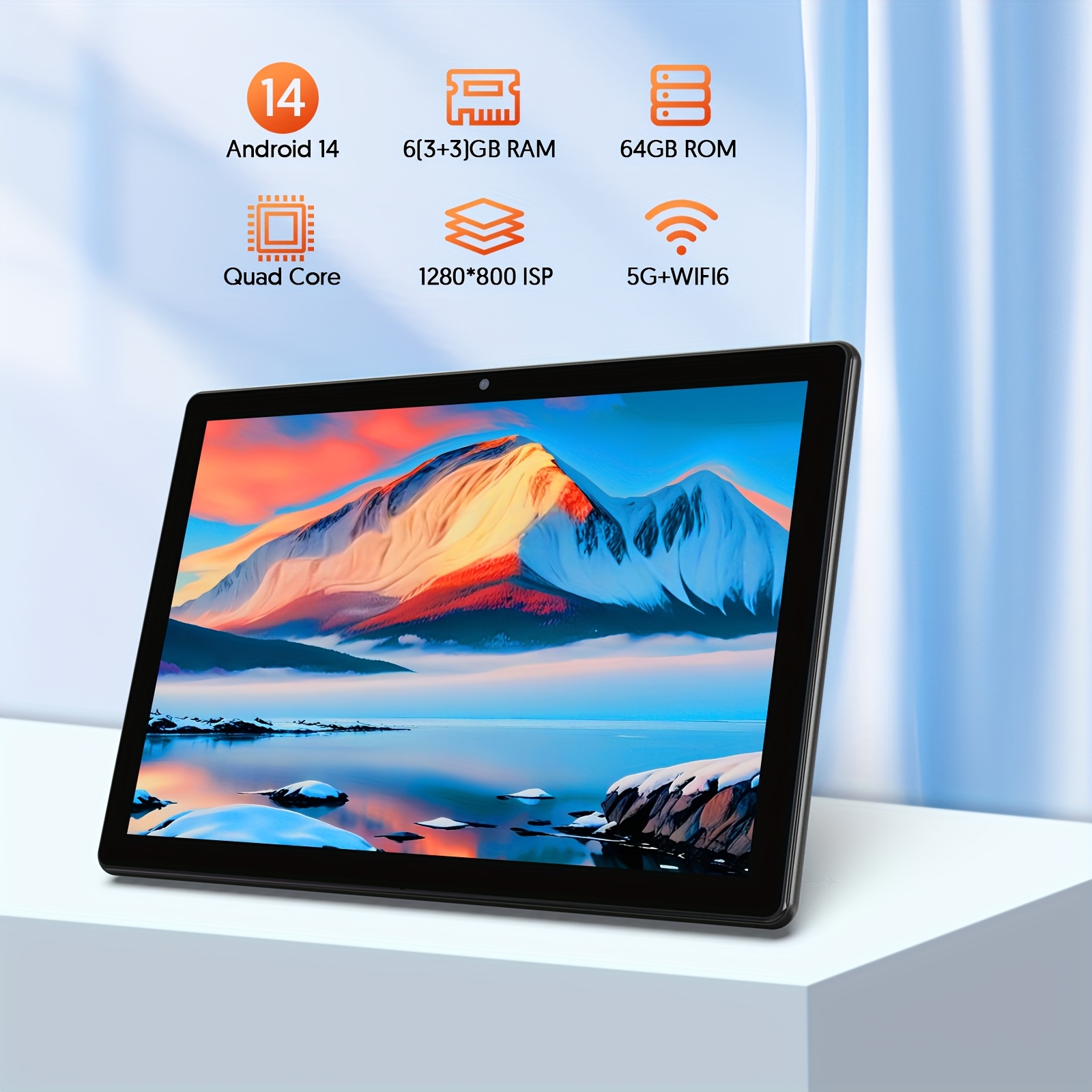  tablet with keyboard   14 tablet 10 inch with 6 3 3 gb 64gb 1tb expand 4 core 6000mah 2 0mp 8 0mp   5g wifi6 1280x800 hd touchscreen 2in 1 tablet with keyboard mouse stylus protective case Product details 2