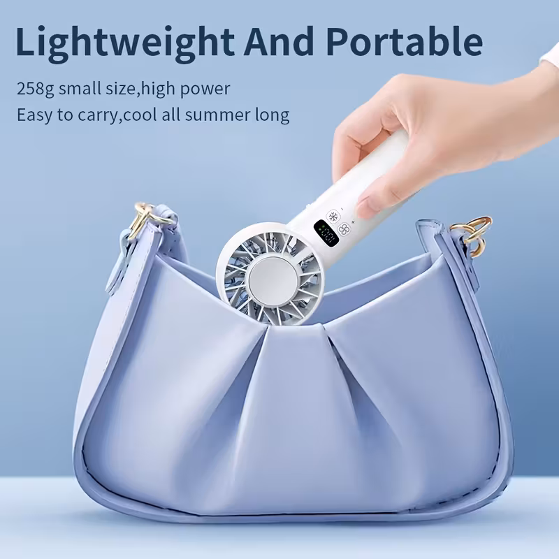 handheld fan with hurricane ice pack 100 cooling gears tec superconducting ice ceramic 5200mah battery anc silent motor lightweight and portable for all 7