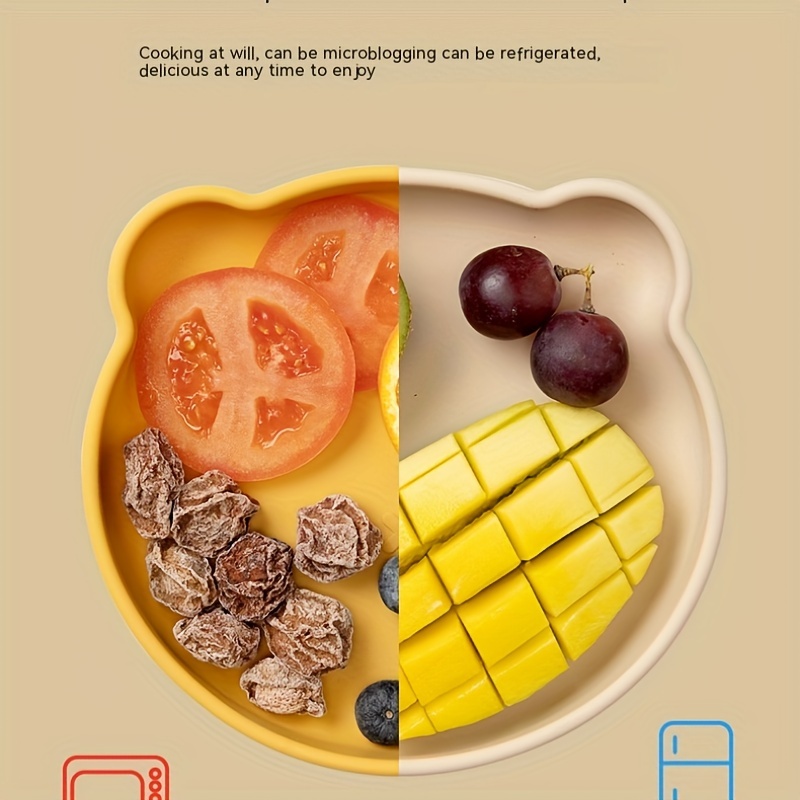 Assiette À Dîner En Silicone Pour Bébé Assiette À Fruits - Temu Canada