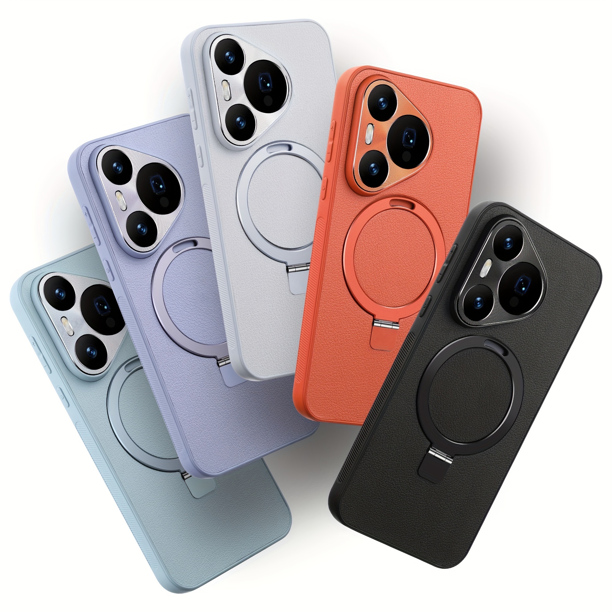 1 étui en cuir pour Huawei P70/P70Pro, protection complète avec support, support magnétique puissant, chargement sans fil, cadeaux pour amis, anniversaire_voghion.com