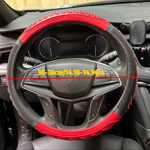 luxury steering wheel cover anti slip latex breathable design for 14 18 14 96 inch rims for sedans suvs and more