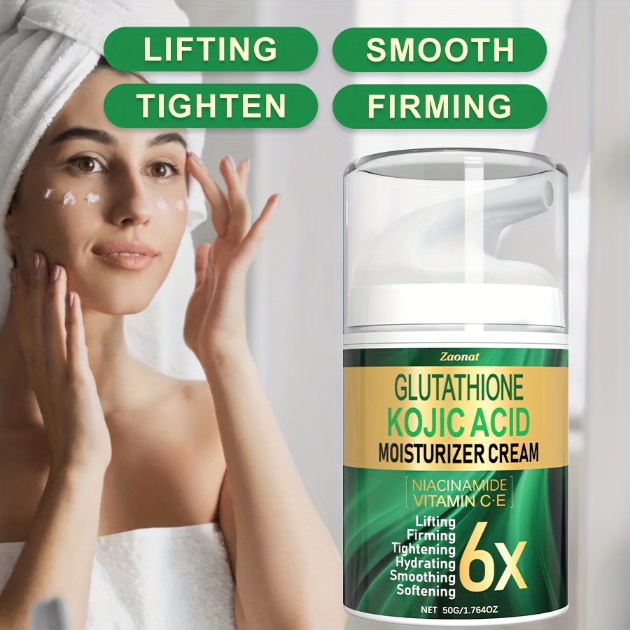 kojic acid glutathione moisturizing face cream hydrating