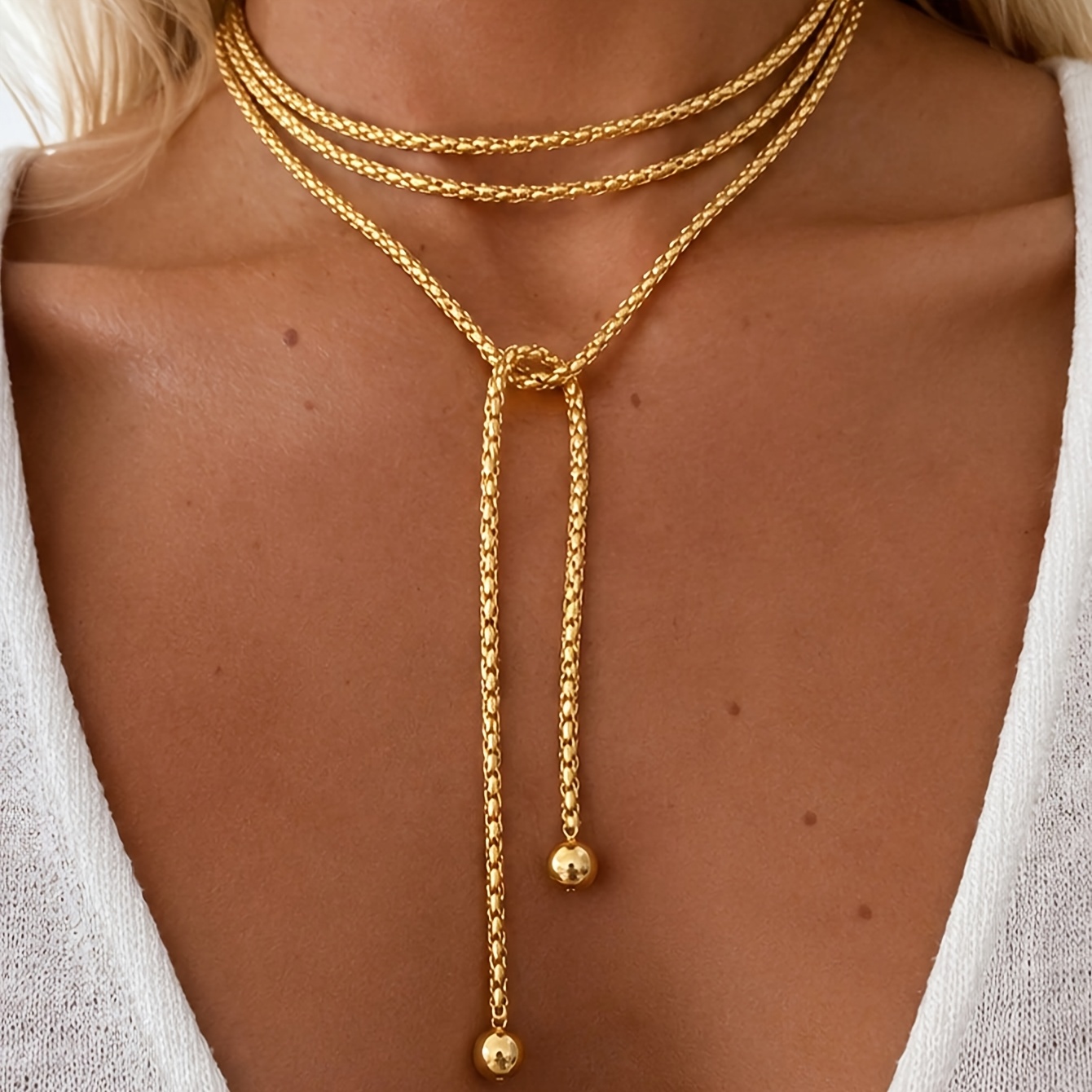 TEMU 1 Collar con Colgante de Moda para Mujer, Collar Largo de Cuentas Envueltas de Múltiples Capas, y Moderno, Elegante y Fácil de Usar, Ideal para