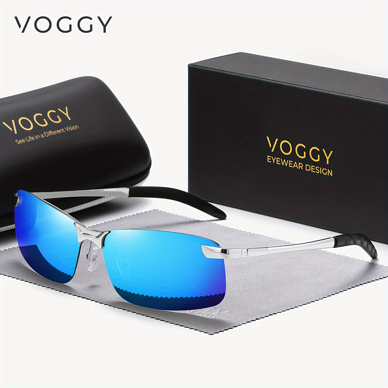 Classic Polarized Sunglasses For Men Large Frame Driving Riding Sunglasses  Outdoor Fishing Sunglasses With Glasses Case - Jewelry & Accessories - Temu
