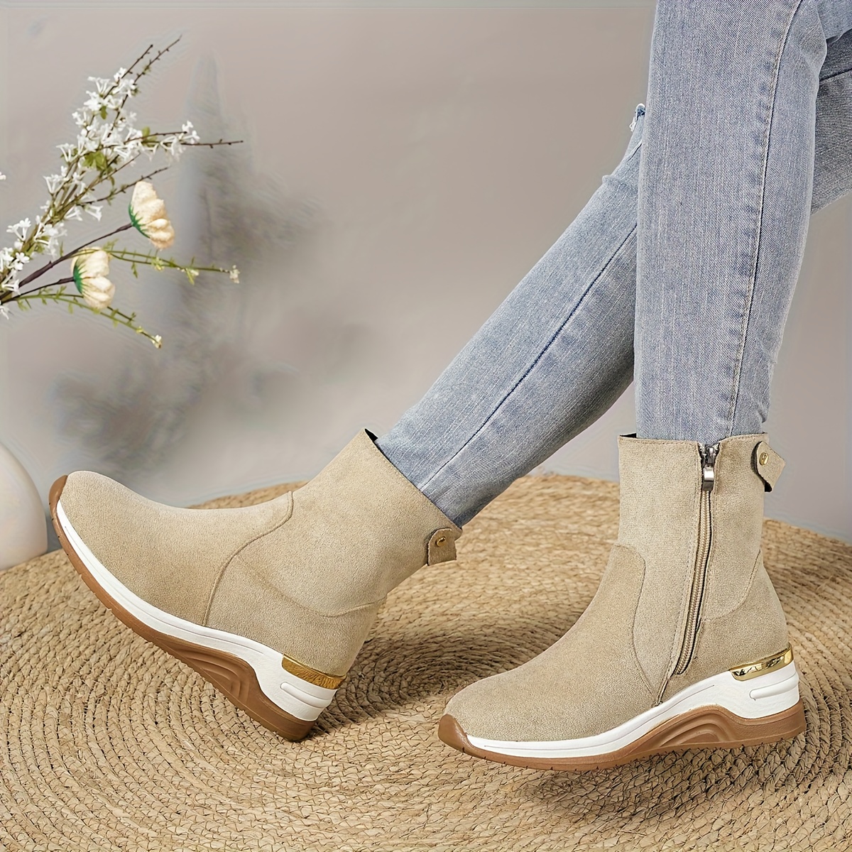 TEMU Women's Autumn/winter Ankle Boots, Women Shoes