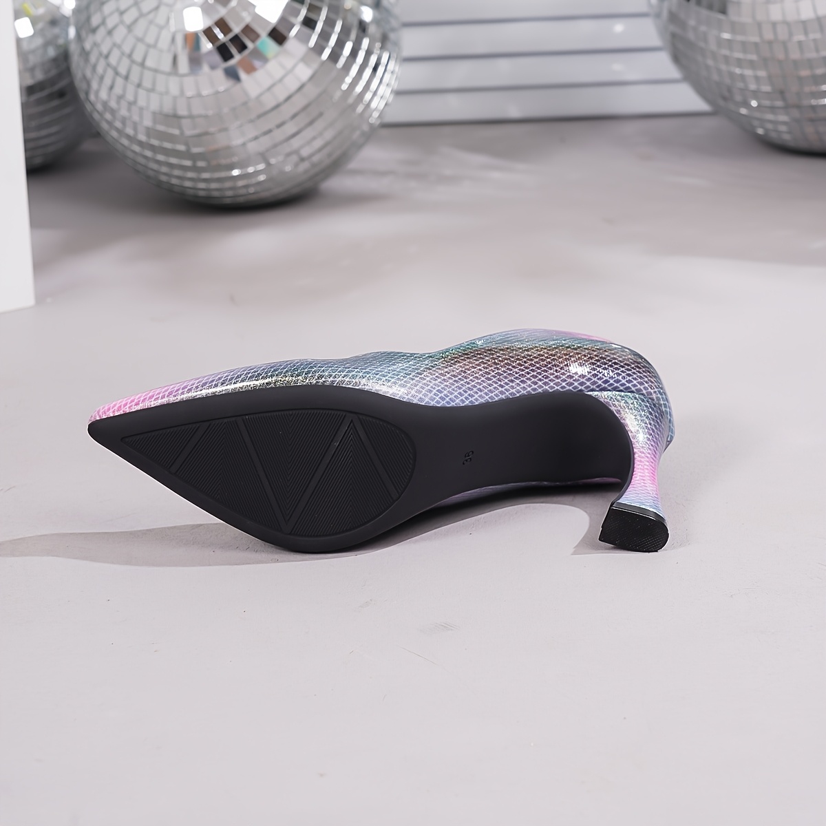 Elegant Gradient Color Women's Pointed Toe High Heels Image 3