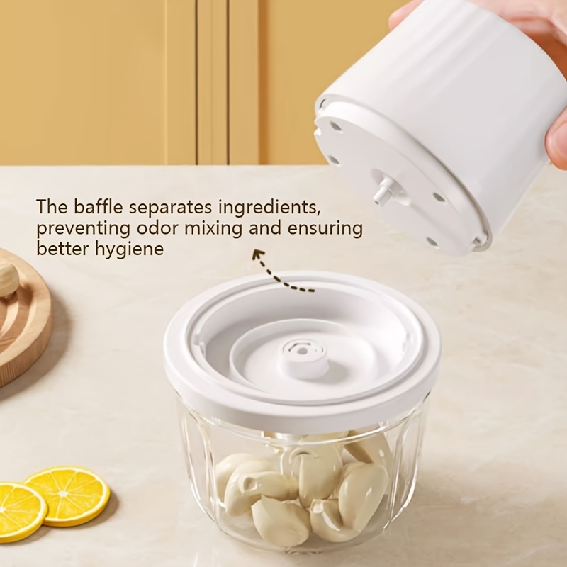 6 blade usb rechargeable electric garlic mincer 400ml   large capacity mini food processor wireless   chopper food grinder for garlic ginger onion pepper nuts infant food chef friend gift   kitchen enthusiast   present fathers day practical gift thoughtful practical gift Product details 0