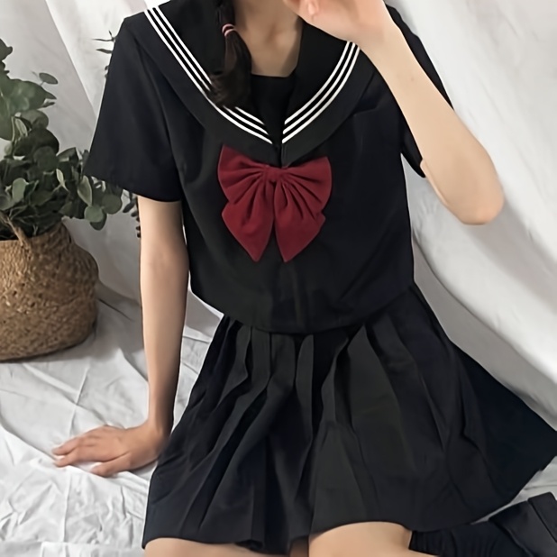 uniform jk set black three button - Temu