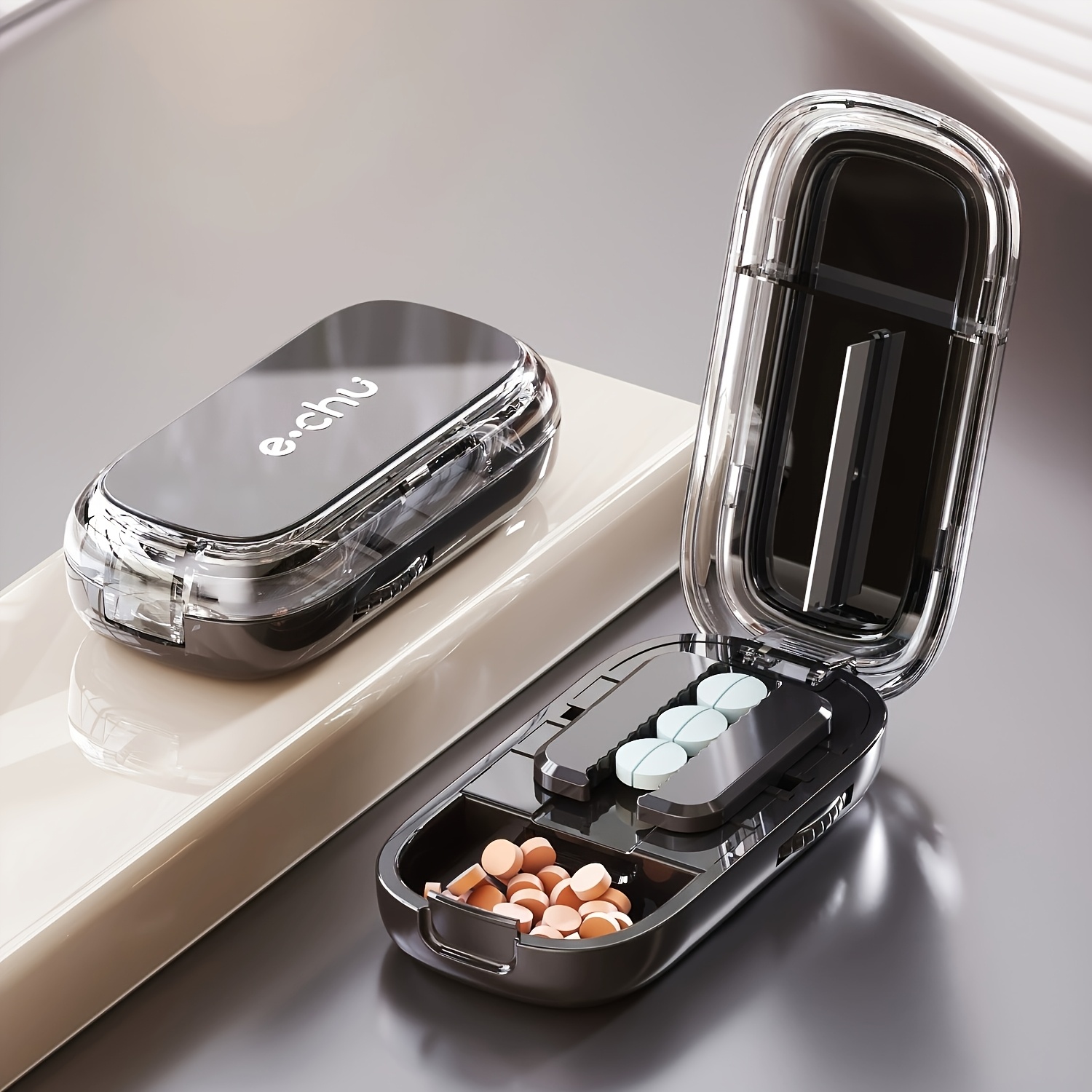 Medicine Cutter, Adjustable Pill Splitter, Easily Cuts Tablets, Suitable For Travel And Camping
