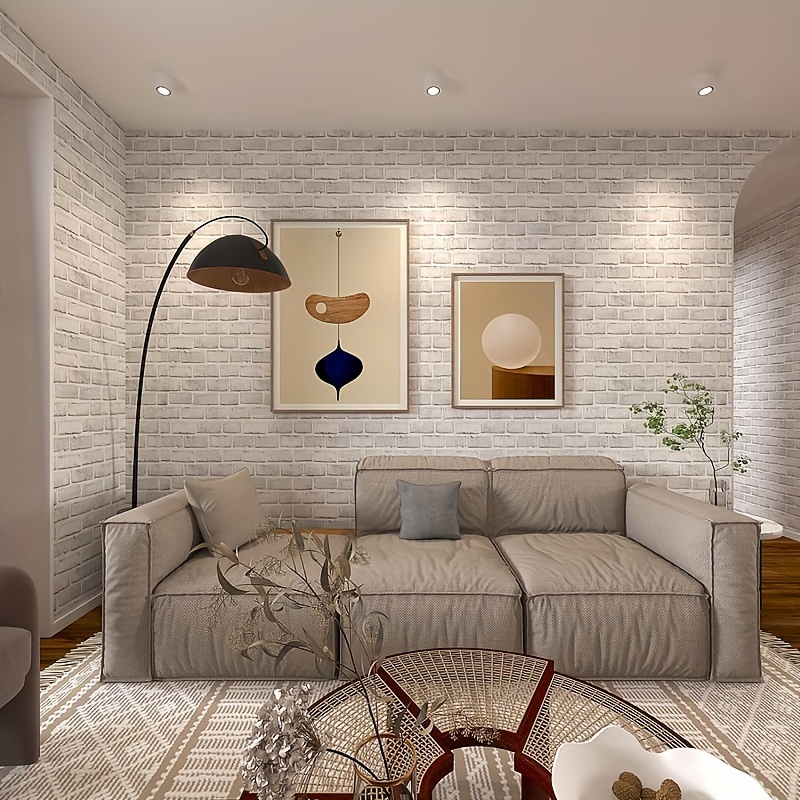 50枚セット】3D壁紙 DIY 調壁紙 シールホワイト 卸売 レンガ調壁紙