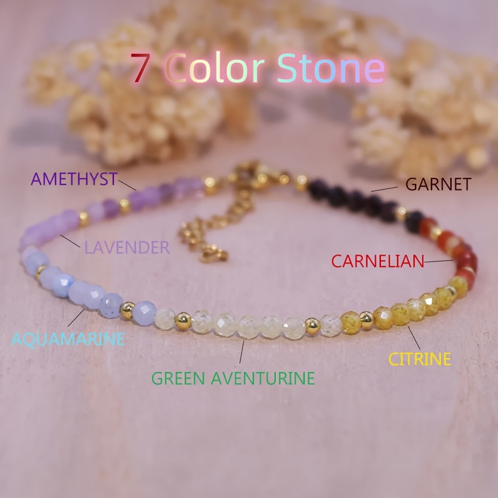 

1 Pc -color Fairy Small Natural Stone Beads Handmade Bracelet, Elegant But , Young And !