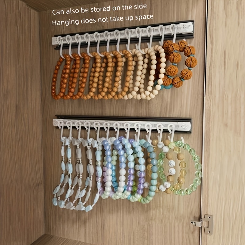 portable jewelry storage rack portable pants hanger portable necklace bracelet earring holder space saving storage solution made of plastic Product details 4
