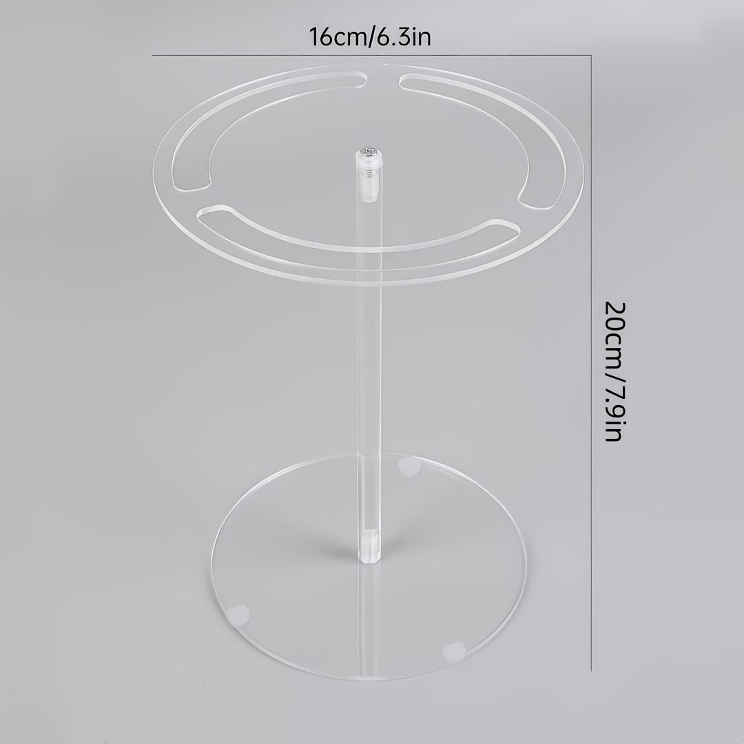 1 Acrylic Eyeglass Display Stand, High-quality Transparent 360-degree Rotating Circular Elevated Stand, Transparent Desktop Eyeglass Storage Rack