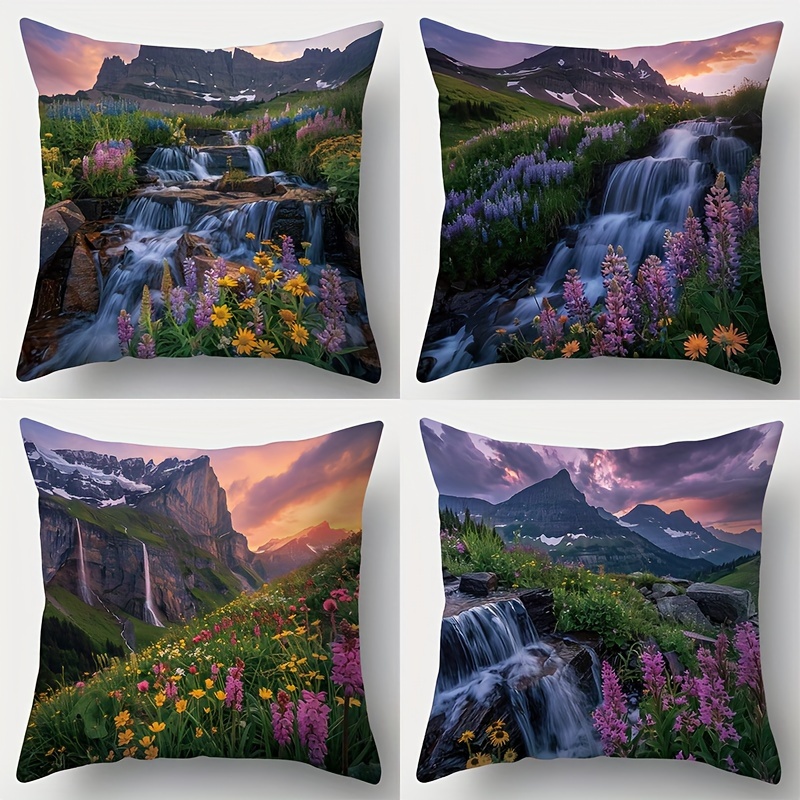 

4pcs Set Of , 17.72x17.72" - For Sofa & Bedroom Decor, Zip , , For And