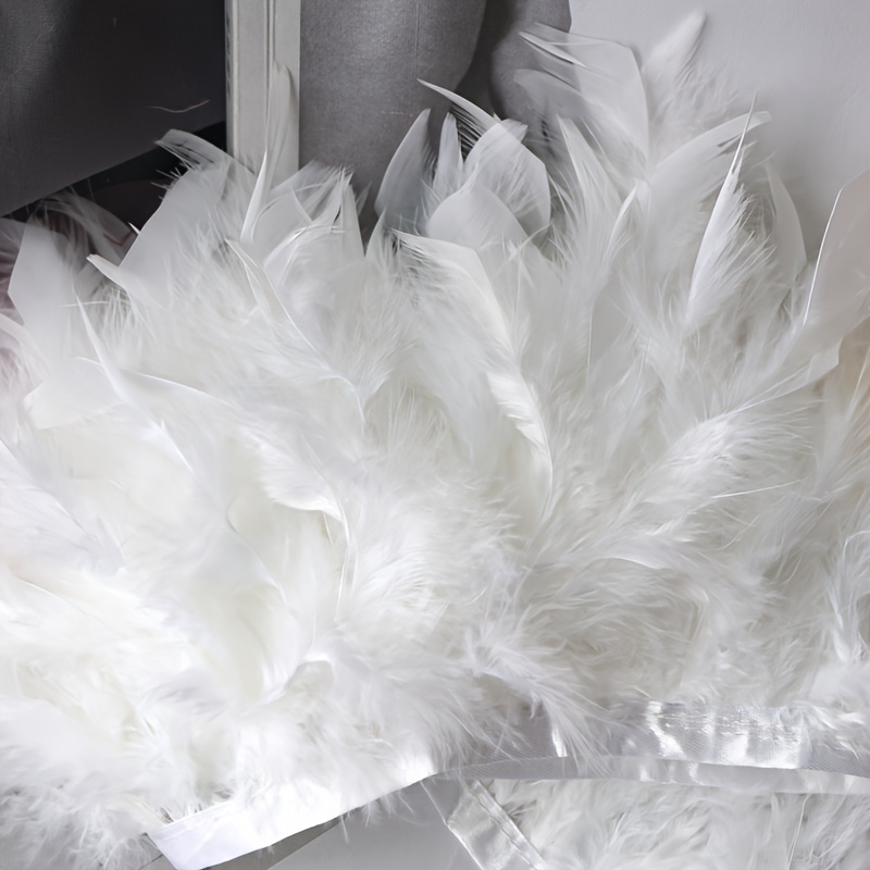 36 inch 1 yard colorful fluffy turkey feather tassel decorations diy craft materials suitable for hats clothing and festive decorations