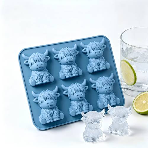 1 2pcs highland cow silicone mold cute 3d highland cow mold suitable for beverages parties and gifts birthday or holiday gifts for