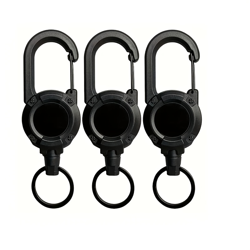 3pcs Black Steel Cable - Durable Abs Material, Outdoor Adventure Quick Release Design