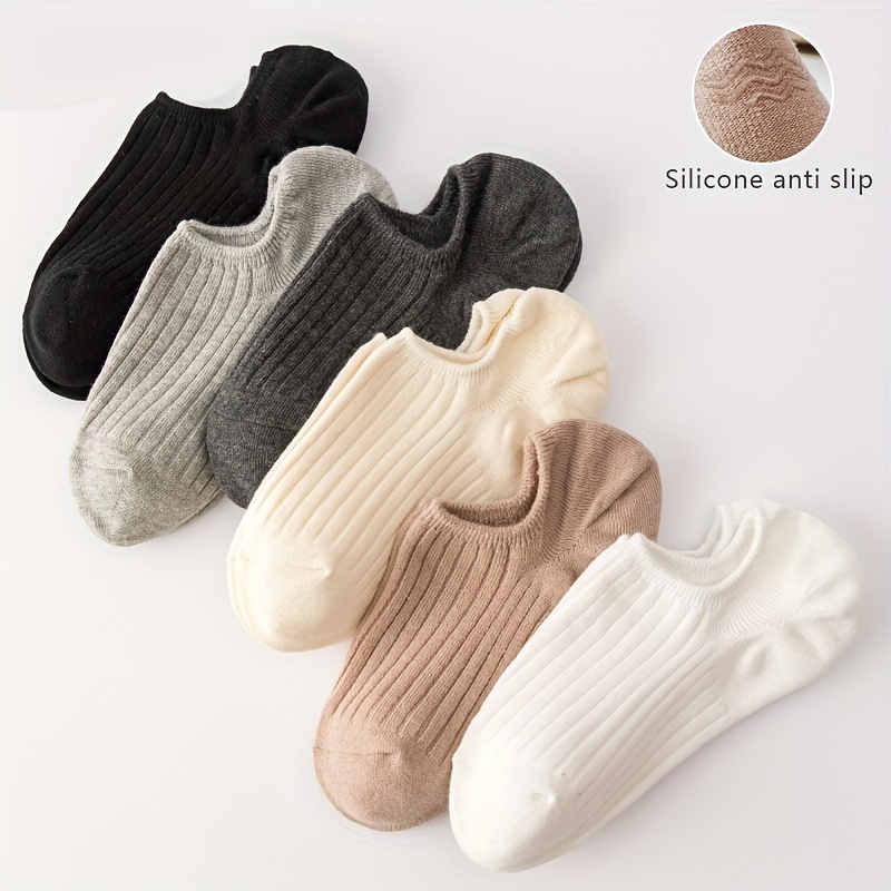 5pairs Invisible Non Slip Socks Ultra Low Cut Socks Hidden - Temu