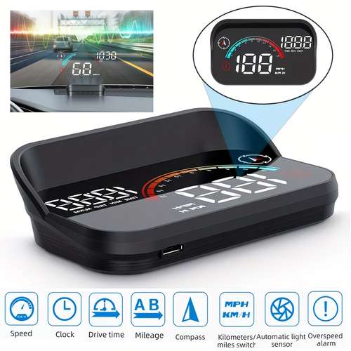 Windshield Speed Projection Car Heads Up Display Windshield Car Heads Up Display - Large Bright ...