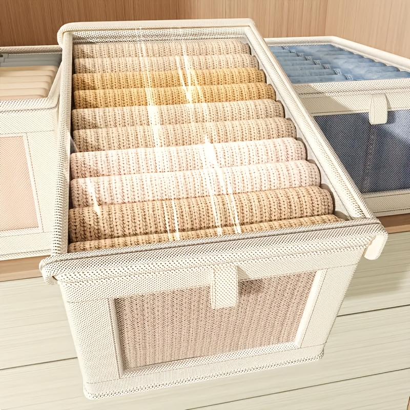 Boite De Rangement 40 X 27x 17cm, Pliables Rangement Tissu