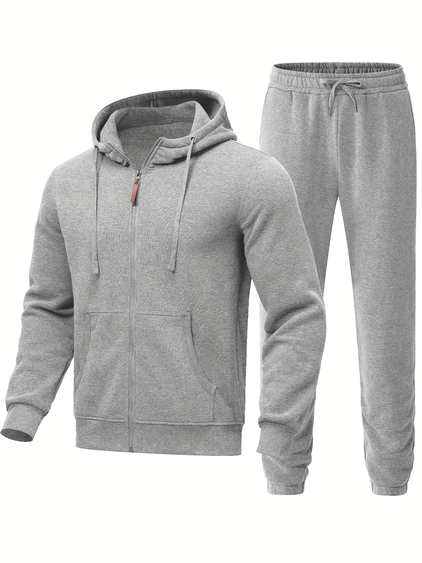 Miluxas Men's Jogging Tracksuit 2 Piece Athletic Outfit Hoodie Sports Sweatsuit Pullover Suit Sets Yellow 4 S