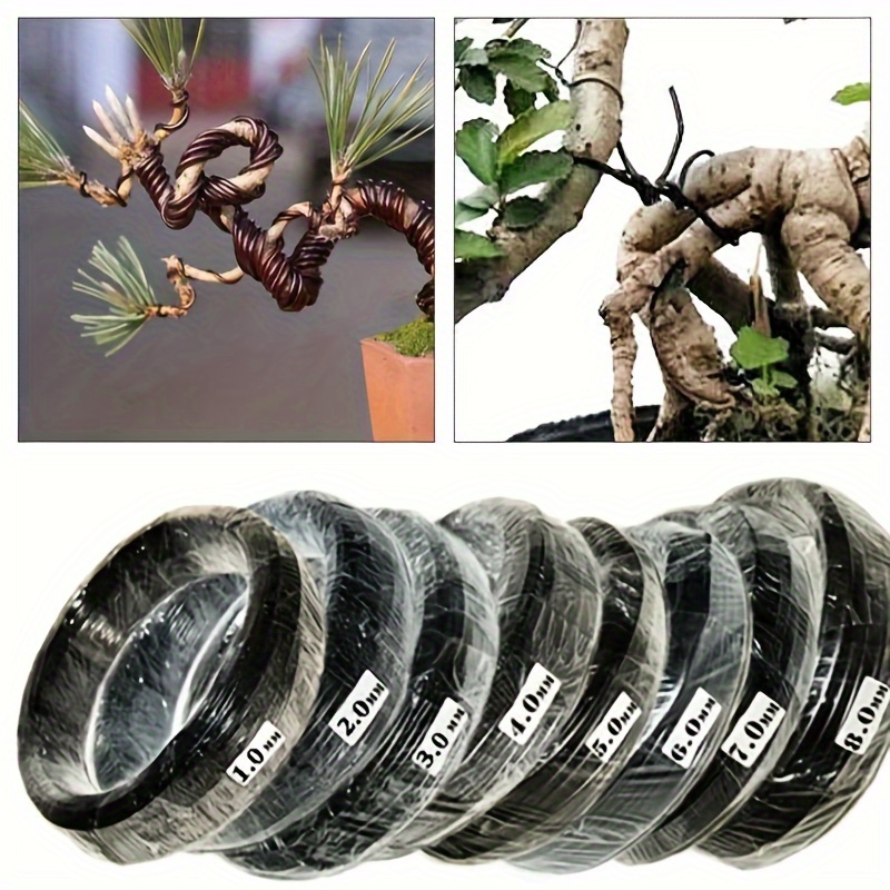 

1 Roll Anodized Aluminum Bonsai Training Wire - 5 Sizes (1.0mm, 1.5mm, 2.0mm, 2.5mm, 3.0mm) - Flexible & For Indoor Shaping And Styling, Plant Training Wire | Flexible | Nonoxidizing Material