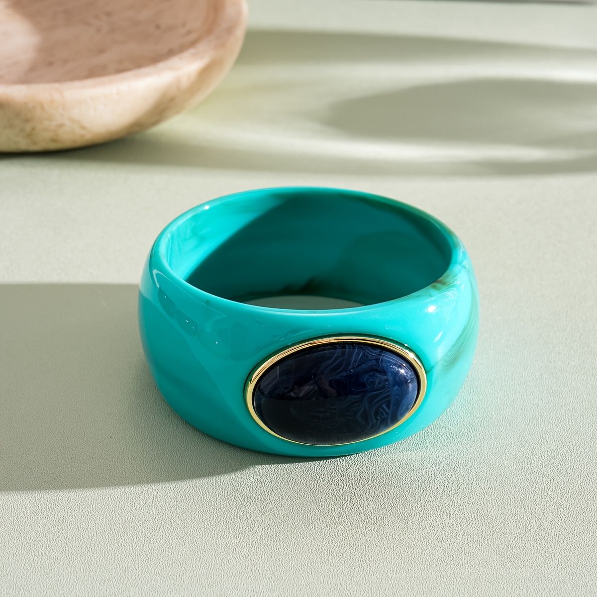 Women's Bohemian Geometric Cat-Eye Bangle, Stackable Design