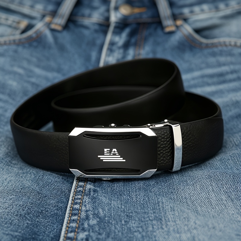 TEMU Cintura da minimalista con fibbia EA, stile pendolare , adatta sia per contesti casual che di lavoro, compatibile con jeans e pantaloni casual,